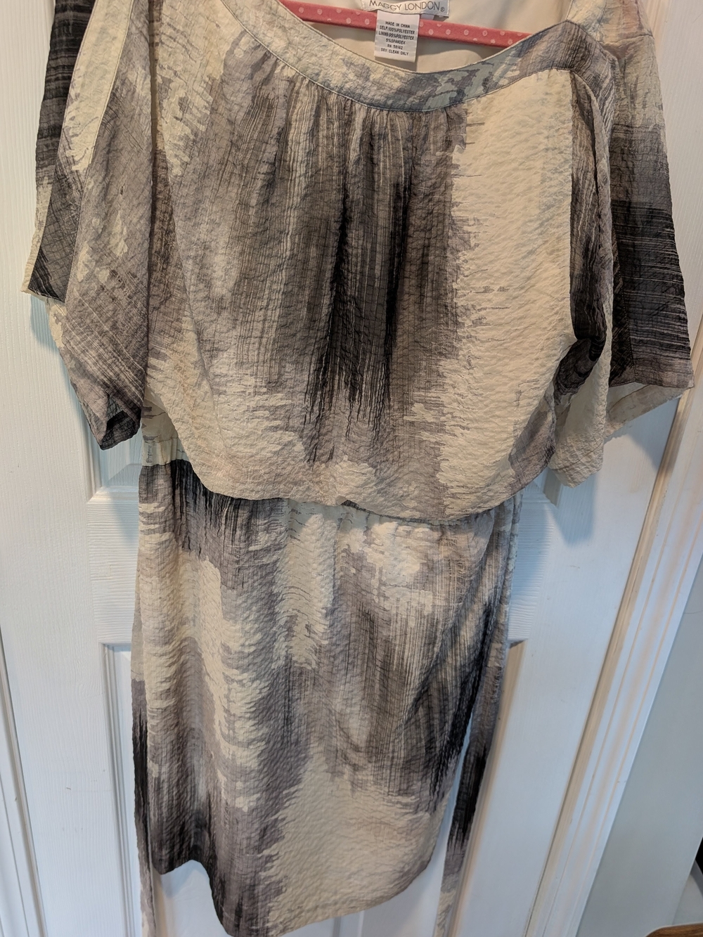 NWOT Maggy London Watercolor Belted Dress Size 16 - Picture 6 of 13